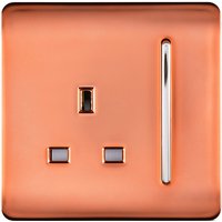 Trendi Switch Single Switched Socket - Copper