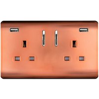Trendi Switch 2 Gang 13Amp Double Socket and 2 USB Ports - Copper
Trendi Switch 2 Gang 13Amp Double Socket and 2 USB Ports - Copper