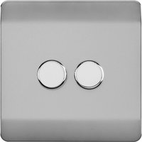 Trendi Switch Double LED Dimmer Switch - Stainless Steel