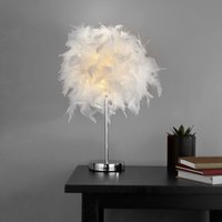 Hattie Feather Table Lamp - White
Hattie Feather Table Lamp - White