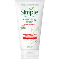 Simple Kind Defence Anti-Bac Cleansing Wash 150ml
Simple Kind Defence Anti-Bac Cleansing Wash 150ml