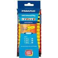 Rawlplug Uno Multipurpose Plug 5x24mm, 6x28mm, 7x30mm - Pack of 96
Rawlplug Uno Multipurpose Plug 5x24mm, 6x28mm, 7x30mm - Pack of 96