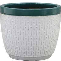 House Beautiful 2 Tone Teal Rim Egg Pot - 38cm
House Beautiful 2 Tone Teal Rim Egg Pot - 38cm