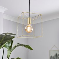Edge 1 Light Pendant - Satin Brass