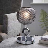 Safi Glass Table Lamp - Chrome Smoke
Safi Glass Table Lamp - Chrome Smoke