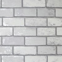 Arthouse Metallic Brick White Silver Wallpaper Large Sample
Arthouse Metallic Brick White Silver Wallpaper Large Sample