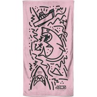 Jaws Pink Doodle Beach Towel 
Jaws Pink Doodle Beach Towel