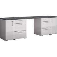 High Gloss Slab Grey 4 Unit Home Office Set
High Gloss Slab Grey 4 Unit Home Office Set