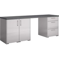High Gloss Slab Grey 3 Unit Home Office Set
High Gloss Slab Grey 3 Unit Home Office Set