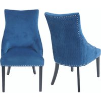 Annabelle Pleated Back Velvet Dining Chairs - Set of 2 - Navy
Annabelle Pleated Back Velvet Dining Chairs - Set of 2 - Navy