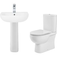 Newton Close Coupled Toilet & Full Basin Pedestal Duo
Newton Close Coupled Toilet & Full Basin Pedestal Duo