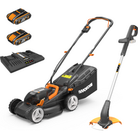WORX WG927E Cordless 34cm Lawn Mower & Trimmer Twin pack
WORX WG927E Cordless 34cm Lawn Mower & Trimmer Twin pack