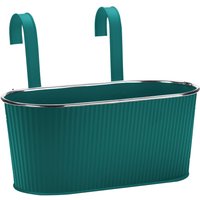 House Beautiful 12in Balcony Hanging Planter - Teal
House Beautiful 12in Balcony Hanging Planter - Teal