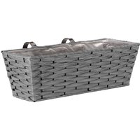19in Faux Rattan Planter - Slate
19in Faux Rattan Planter - Slate