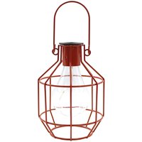 House Beautiful Firefly Solar Powered Caged Lantern
