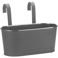 12in Balcony Hanging Planter Grey
12in Balcony Hanging Planter Grey