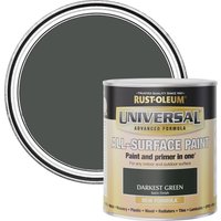 Rust-Oleum Universal Paint Satin Darkest Green 750ml
Rust-Oleum Universal Paint Satin Darkest Green 750ml