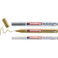 Edding 751 Paint Marker Pen Gold, silver & white
Edding 751 Paint Marker Pen Gold, silver & white