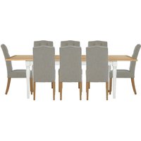Westcott Extending Dining Table and 8 Alloway Chairs - Natural
Westcott Extending Dining Table and 8 Alloway Chairs - Natural