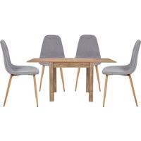 Kubu Extending Dining Table and 4 Ludlow Chairs - Grey
Kubu Extending Dining Table and 4 Ludlow Chairs - Grey