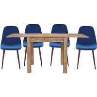 Kubu Extending Dining Table and 4 Perth Chairs - Navy
Kubu Extending Dining Table and 4 Perth Chairs - Navy