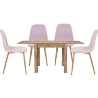 Kubu Extending Dining Table and 4 Ludlow Chairs - Pink
Kubu Extending Dining Table and 4 Ludlow Chairs - Pink