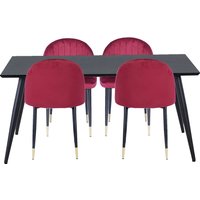 Illona Dining Table and 4 Chairs - Berry
Illona Dining Table and 4 Chairs - Berry