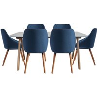 Milly Dining Table and 6 Chairs - Blue
Milly Dining Table and 6 Chairs - Blue