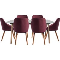 Milly Dining Table and 6 Chairs - Plum
Milly Dining Table and 6 Chairs - Plum