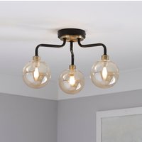 Shoreditch Three Light Semi Flush Ceiling Light - Champagne & Brass
Shoreditch Three Light Semi Flush Ceiling Light - Champagne & Brass