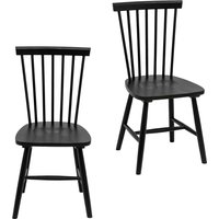 Wooden Spindle Back Dining Chair - Set of 2 - Black
Wooden Spindle Back Dining Chair - Set of 2 - Black