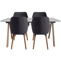Milly Dining Table and 4 Chairs - Grey
Milly Dining Table and 4 Chairs - Grey