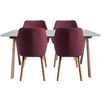 Milly Dining Table and 4 Chairs - Plum
Milly Dining Table and 4 Chairs - Plum