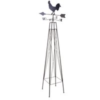 Panacea Rooster Weathervane Steel Obelisk - Rust
Panacea Rooster Weathervane Steel Obelisk - Rust