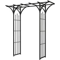 Panacea Flat Top Garden Steel Arch with Finials - Black
Panacea Flat Top Garden Steel Arch with Finials - Black
