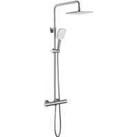 Hunsdon Thermostatic Valve, Square Overhead and Hand Shower Brushed Nickel
Hunsdon Thermostatic Valve, Square Overhead and Hand Shower Brushed Nickel
