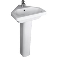 Bathstore Falcon White Corner Basin and Slim Pedestal
Bathstore Falcon White Corner Basin and Slim Pedestal