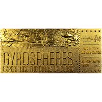 Fanattik Jurassic World 24k Gold Plated Gyrosphere Ticket
Fanattik Jurassic World 24k Gold Plated Gyrosphere Ticket