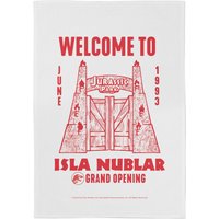 Jurassic Park Welcome To Isla Nublar Tea Towel
Jurassic Park Welcome To Isla Nublar Tea Towel