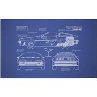 Back To The Future DeLorean Blueprint Woven Rug - Small
Back To The Future DeLorean Blueprint Woven Rug - Small