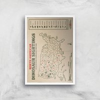 Jurassic World Dinosaur Sightings Map Giclee Art Print - A4 - White Frame, Multi
Jurassic World Dinosaur Sightings Map Giclee Art Print - A4 - White Frame, Multi