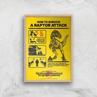 Jurassic World How To Survive A Raptor Attack Giclee Art Print - A2 - Wooden Frame, Multi
Jurassic World How To Survive A Raptor Attack Giclee Art Print - A2 - Wooden Frame, Multi