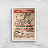 Jurassic World How To Survive A Stampede Giclee Art Print - A3 - White Frame, Multi
Jurassic World How To Survive A Stampede Giclee Art Print - A3 - White Frame, Multi