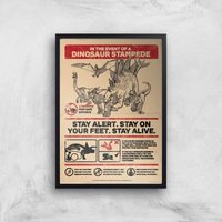 Jurassic World How To Survive A Stampede Giclee Art Print - A3 - Black Frame, Multi
Jurassic World How To Survive A Stampede Giclee Art Print - A3 - Black Frame, Multi