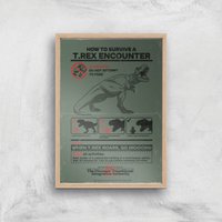 Jurassic World How To Survive A T-Rex Encounter Giclee Art Print - A3 - Wooden Frame, Multi
Jurassic World How To Survive A T-Rex Encounter Giclee Art Print - A3 - Wooden Frame, Multi