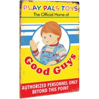 Trick or Treat Studios Child's Play 2 Good Guys Play Pals Toys Metal Sign
Trick or Treat Studios Child's Play 2 Good Guys Play Pals Toys Metal Sign