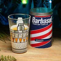Jurassic Park Drinking Glass in a Collectible Barbasol Shaving Cream Tin
Jurassic Park Drinking Glass in a Collectible Barbasol Shaving Cream Tin