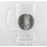 DC Comics Batman Logo 500ml Glass Tankard 
DC Comics Batman Logo 500ml Glass Tankard