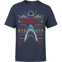 Jaws Fairisle Men's Christmas T-Shirt - Navy - L
Jaws Fairisle Men's Christmas T-Shirt - Navy - L