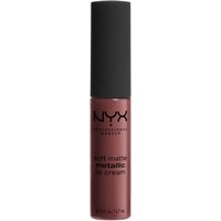 Матовая жидкая помада-крем с металлическим финишем NYX Professional Makeup Soft Matte Metallic Lip Cream (различные оттенки) - Rome
Матовая жидкая помада-крем с металлическим финишем NYX Professional Makeup Soft Matte Metallic Lip Cream (различные оттенки) - Rome